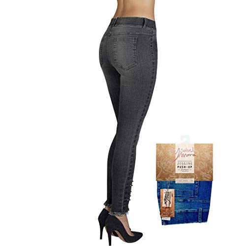YSABEL MORA - Jegging Push-UP Mujer Color: Negro Jeans Talla: S