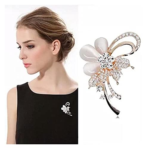 YSJSPOL Broche Broche de la Mujer Nueva FLOCHA Floch Floch JOYERO DE Moda Muchacha DE LA Muchacha BRÚso (Color : White)
