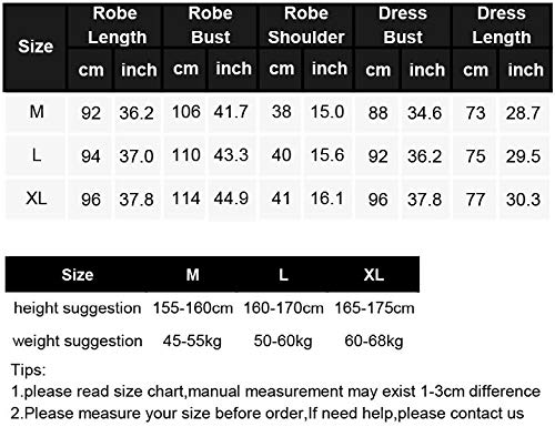 YUHOOE Mujer Bata para Saté,Túnica De Satén Lencería Íntima Femenina Ropa De Dormir Seda Nupcial Regalo De Boda Kimono Casual Albornoz Bata Camisón Ropa De Dormir Sexy Negro, Negro, XL