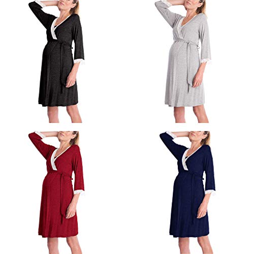 Yujum Mujeres vestido de maternidad madre lactante camisón ropa de noche de la lactancia materna