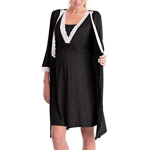 Yujum Mujeres vestido de maternidad madre lactante camisón ropa de noche de la lactancia materna