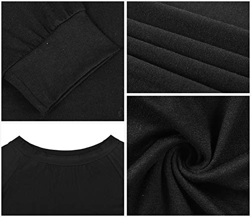 Yuson Girl Casual Camisetas Manga Larga Mujer Camisa Mujer Fuera del Hombro Ropa de Mujer Sexy Suelto Mujer Ocasionales Flojas Atractiva Elegante Moda (Negro,M)