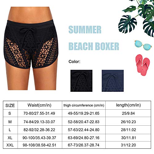 Yuson Girl Deportivo Traje De Baño Bañadores De Mujer Natacion Shorts De Baño Falda De Bikini Encaje con Cordon Ajustable Drawstring Boyleg Baño Bragas Pantalones Cortos Braguita Bikini Mujer