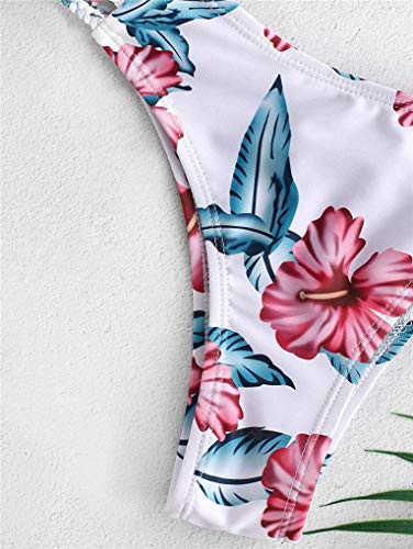 Yutdeng Mujer Bikini Conjuntos Sexy Triángulo Bañador Push Up Traje De Baño Ajustable con Tirantes Cruzados Clásico Brasileño Tanga 2 Piezas Verano Adecuado Viajes Playa Natacion