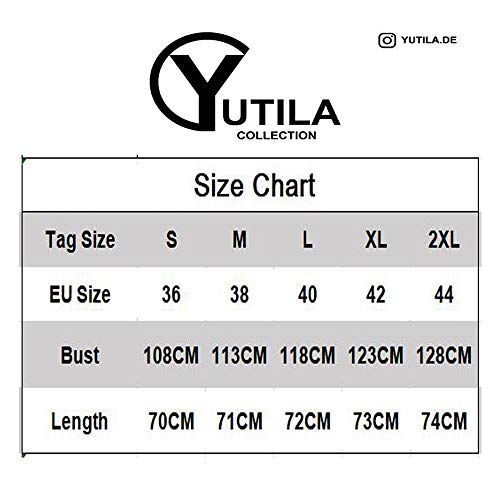 Yutila Mujeres Verano Camisas Ocasionales Manga Corta Shirt en con Bolsillos en el Pecho