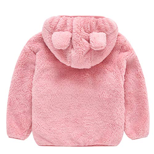 YWLINK Abrigo Bebe NiñA BebéS ReciéN Nacidos Bebé NiñOs NiñA Sudadera con Capucha De Dibujos Animados Abrigo CáLido Chaqueta De OtoñO E Invierno Ropa De AlgodóN(Rosado,12-18 meses/90)