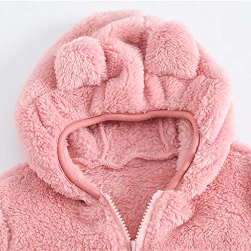 YWLINK Abrigo Bebe NiñA BebéS ReciéN Nacidos Bebé NiñOs NiñA Sudadera con Capucha De Dibujos Animados Abrigo CáLido Chaqueta De OtoñO E Invierno Ropa De AlgodóN(Rosado,12-18 meses/90)