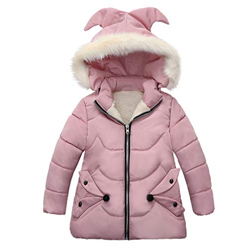 YWLINK Abrigo De AlgodóN NiñA Invierno Abrigo Casual Plus Terciopelo Grueso Chaqueta con Capucha Y Cremallera 12-24 Meses 1-3 AñOs Bebe Unisex Abrigo Diario Regalo De CumpleañOs