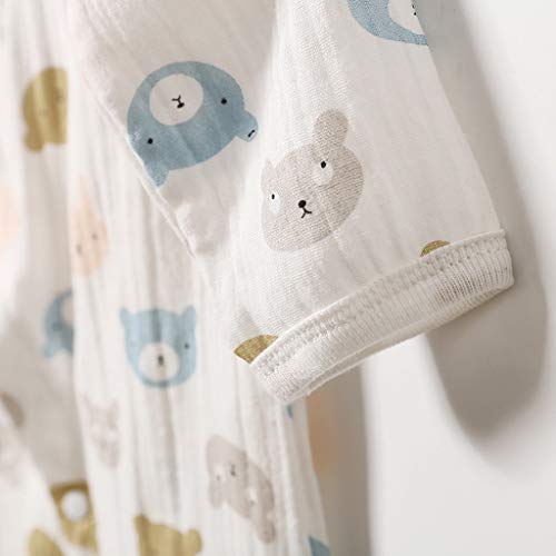 YWLINK Bebé ReciéN Nacido Mono De Dibujos Animados De Frutas De Manga Larga Pijama De Kimono De Gasa Mezcla De AlgodóN Mameluco Mono Original Ropa Vestido De Fiesta De Bautismo(café,0-3 meses/59)