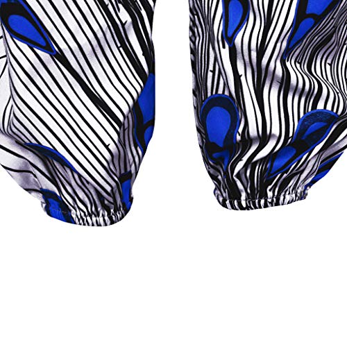 YWLINK Mono Estampado Digital Dashiki Africano NiñA Estilo Nacional Mono Holgado Sin Tirantes con Hombros Al Aire Y Verano Ajustable Ropa Casual NiñA Petos Pantalones De Trabajo(Blanco,8-10 años)