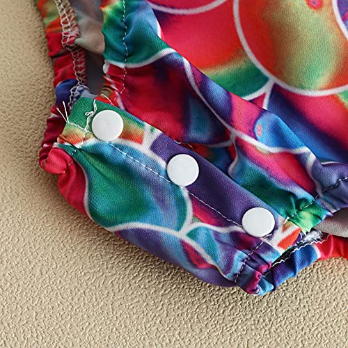 YWLINK Mono Verano para NiñA para Bebé NiñO 1-25 AñOs, Mono con Estampado Escamas Pez Encaje con Mangas Voladoras, Casual Ligero Fresco Dulce Encantador Trajes Favoritos para NiñOs