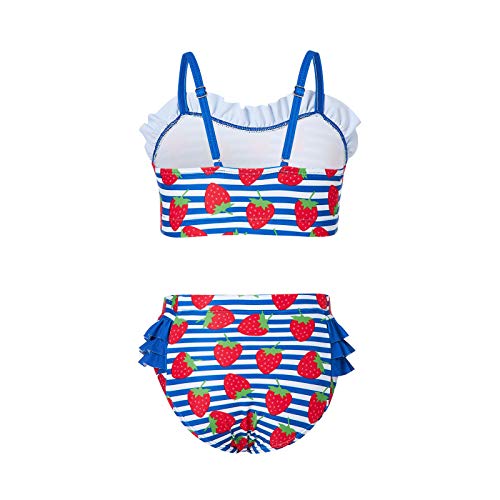 YWLINK Traje De BañO Dividido Estampado para NiñA, Traje De BañO Cuello Halter Bohemia BañAdor para Bebé NiñAs Bikini Verano Borla Floral Estampado Tops Bragas Dos Piezas BañAdores De NatacióN