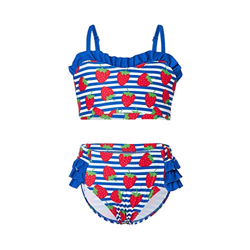 YWLINK Traje De BañO Dividido Estampado para NiñA, Traje De BañO Cuello Halter Bohemia BañAdor para Bebé NiñAs Bikini Verano Borla Floral Estampado Tops Bragas Dos Piezas BañAdores De NatacióN
