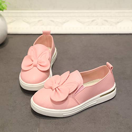YWLINK Zapatos NiñAs NiñOs Dibujos Animados Arco Orejas De Conejo Solo Zapatos Princesa Zapatos Zapatillas Casuales Zapatos Mujer Baile CóModo Antideslizante Regalo del DíA De Miembro(Rosado,30EU)