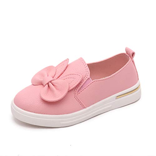 YWLINK Zapatos NiñAs NiñOs Dibujos Animados Arco Orejas De Conejo Solo Zapatos Princesa Zapatos Zapatillas Casuales Zapatos Mujer Baile CóModo Antideslizante Regalo del DíA De Miembro(Rosado,30EU)