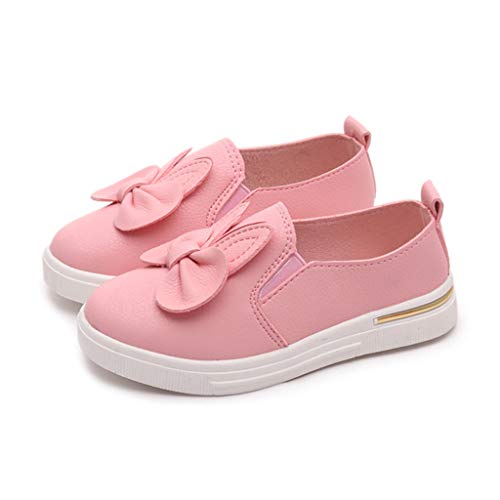 YWLINK Zapatos NiñAs NiñOs Dibujos Animados Arco Orejas De Conejo Solo Zapatos Princesa Zapatos Zapatillas Casuales Zapatos Mujer Baile CóModo Antideslizante Regalo del DíA De Miembro(Rosado,30EU)