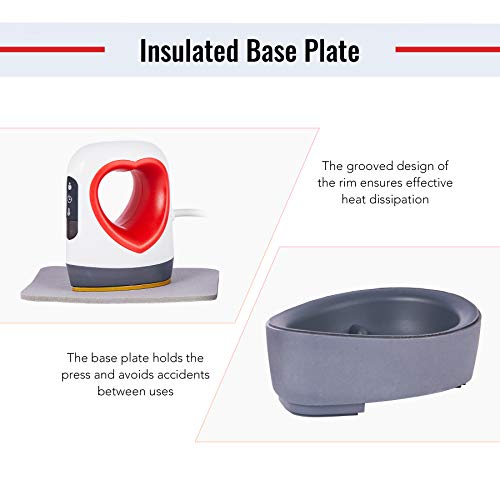 Z ZELUS Mini Prensa de Calor 9x5.8CM con Pantalla LED Mini Máquina de Prensado de Calor Portátil Prensa Térmica para DIY Camisetas, Bolsas, Zapatos y Sombreros