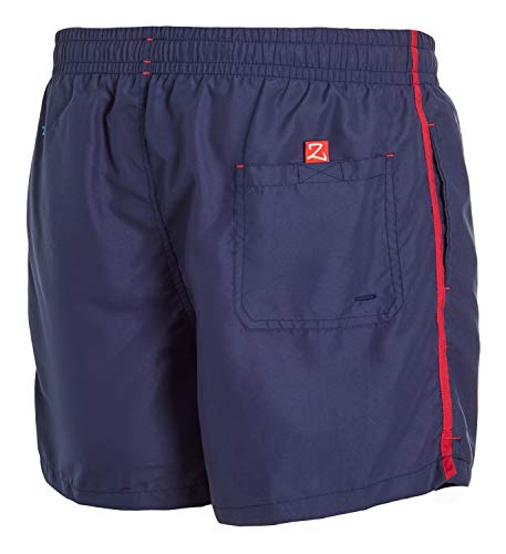 Zagano Milan - Bañador para hombre con bolsillos laterales y bolsillo trasero, pantalones cortos modernos para natación, tiempo libre, deportes acuáticos, color azul cobalto, talla 6XL