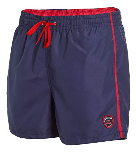 Zagano Milan - Bañador para hombre con bolsillos laterales y bolsillo trasero, pantalones cortos modernos para natación, tiempo libre, deportes acuáticos, color azul cobalto, talla 6XL