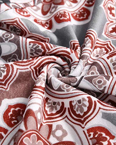 ZANZEA Blusa Floral para Mujer Sexy Casual Otoño Cuello Redondo Suelto Manga Larga Tops Jersey Jumper Túnica Camiseta W-Flores 2 S