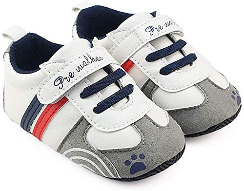 Zapatillas de Deporte Bebé, LANSKIRT Recién Nacido Prewalker Zapatos de Suela Blanda Antideslizante Zapatos con Velcro Zapatos de Cuna