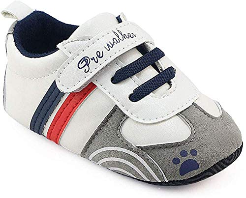 Zapatillas de Deporte Bebé, LANSKIRT Recién Nacido Prewalker Zapatos de Suela Blanda Antideslizante Zapatos con Velcro Zapatos de Cuna