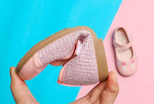 Zapatos de Cuero para Niñas Otoño Invierno 2018 Moda PAOLIAN Zapatos de Vestir para bebé Niñas Primeros Pasos Calzado recién Nacidos Bautizo Fiesta Gato Antideslizante 3 Meses -6 años