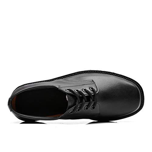 Zapatos de Seguridad de Piel Hombre Zapatos Oxford Vestir Negocios Formal Calzado con Puntera de Acero Trabajo S3 Zapatos casuales Comodos Yvelands(Negro,43)