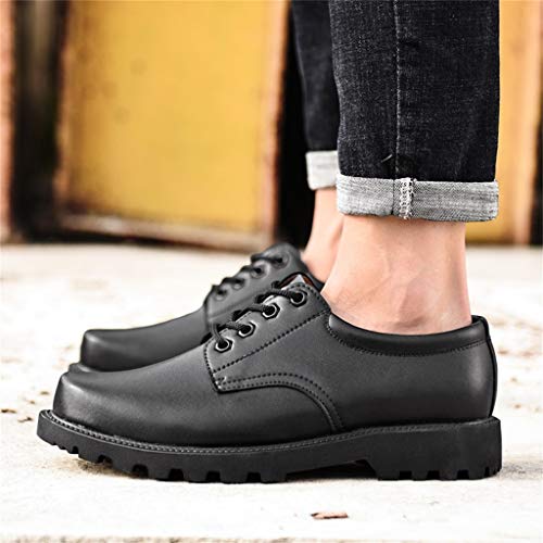 Zapatos de Seguridad de Piel Hombre Zapatos Oxford Vestir Negocios Formal Calzado con Puntera de Acero Trabajo S3 Zapatos casuales Comodos Yvelands(Negro,43)