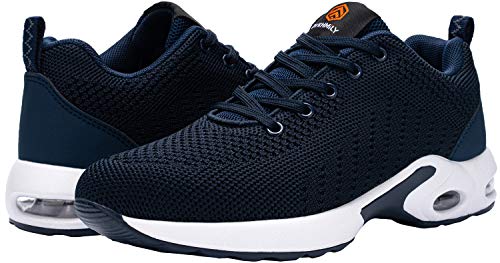 Zapatos de Seguridad Mujer,Zapatillas de Seguridad Zapatos de Trabajo Calzado de Trabajo con Punta de Acero Ligeros(Vestido Azul,36)