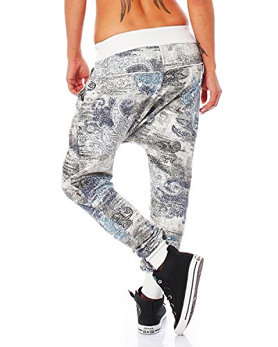 ZARMEXX Fashion - Pantalones bombachos para mujer, (talla única, 36-42) Wei§ Einheitsgröße