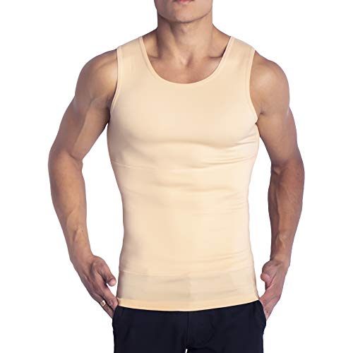 ZENACROSS - Camiseta Compresión Hombre - Camiseta Deportiva Hombre Compresion - Corrector Postura Espalda Hombre - Afina la Cintura - Ropa Interior Hombre Efecto Faja Reductora