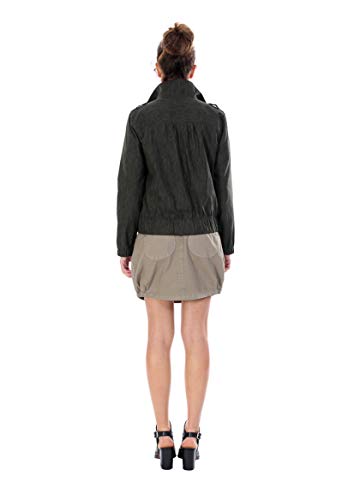 ZERGATIK - Chaqueta Cuello Chimenea 'Stage' Mujer Color: Verde Talla: XS