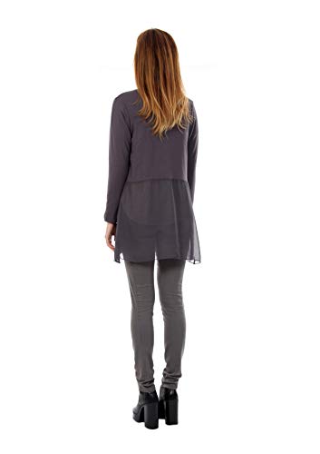 ZERGATIK - Chaquetas TUNTO Mujer Color: Gris Talla: Talla única