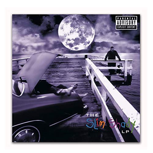 ZFLSGWZ Impresiones De Arte De Pared De Lienzo Eminem Slim Shady Rap Hip Hop Cubierta De Música Póster Artístico Lienzo Pintura Decoración del Hogar-50X50Cm Sin Marco