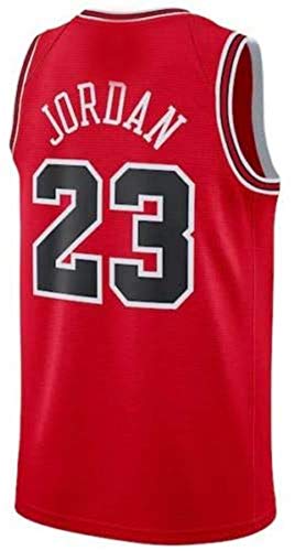 Zhao Xuan Trade Jersey Bulls Masculino Campeón de la NBA Vintage Michael Jordan Jersey Chicago Bulls # 23 Jersey de Baloncesto Swingman de Malla (Rojo, M)