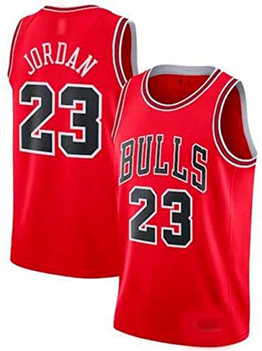 Zhao Xuan Trade Jersey Bulls Masculino Campeón de la NBA Vintage Michael Jordan Jersey Chicago Bulls # 23 Jersey de Baloncesto Swingman de Malla (Rojo, M)