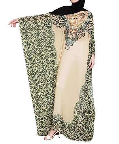 zhbotaolang Vestidos de los Arabes Mujer - Caftan Musulman Abrigo Maxi Largo Elegantes Abaya Dubai Gasa