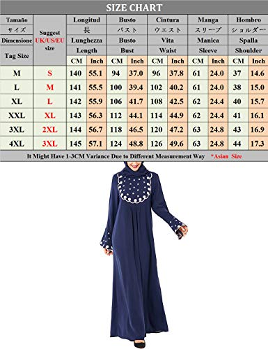 Zhhlaixing Vestido de Mujer Farasha Kaftan Musulman - Islámica Arabe de Gran Tamaño Vestidos Largos Maxi Ropa Turcos Dubai Marruecos Arabia Saudi Abaya Mujer Elegante Manga Larga Vestidos Casual