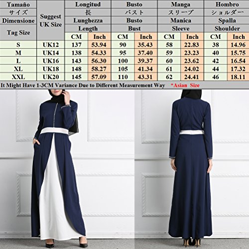 Zhuhaitf Empalme Largo Musulmanes Maxi Dresses Vestir Abaya Estilo Maxi Vestidos Islámico Medio Este para Fiesta Cóctel