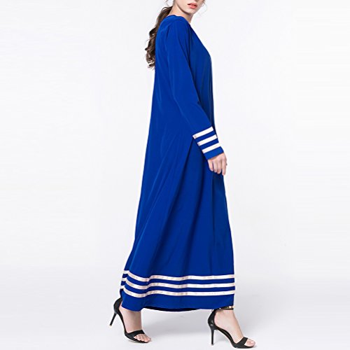 Zhuhaitf Musulman Malasia Turcos Kaftan Dubai Caftán Jalabiyas Marruecos Robe Vestidos Tallas Grandes para Mujeres Maxi Azul