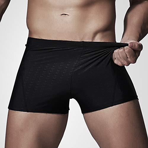 Z.L.F.J.P Troncos de natación para Hombre Traje de baño Impermeable Plaza elástico for Las piernas del Traje de baño de Surf Beach Bañador Corto Briefs (Color : Short, Size : L)