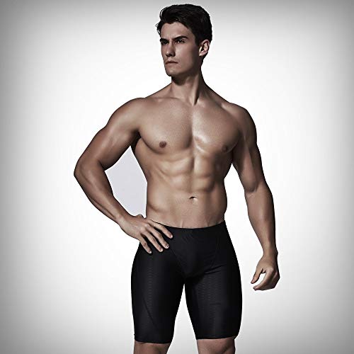 Z.L.F.J.P Troncos de natación para Hombre Traje de baño Impermeable Plaza elástico for Las piernas del Traje de baño de Surf Beach Bañador Corto Briefs (Color : Short, Size : L)