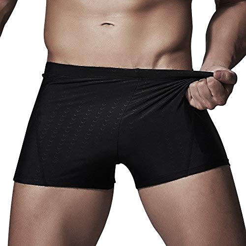 Z.L.F.J.P Troncos de natación para Hombre Traje de baño Impermeable Plaza elástico for Las piernas del Traje de baño de Surf Beach Bañador Corto Briefs (Color : Short, Size : L)
