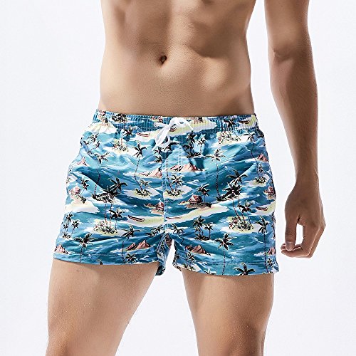 ZODOF Bañador de Natación Boxer para Hombre, Hombre Bañador Traje de Baño Pantalones Cortos Playa Piscina, Hombre Verano Pantalones Cortos Moda Cintura Elástica Secado Rápido Bañadores