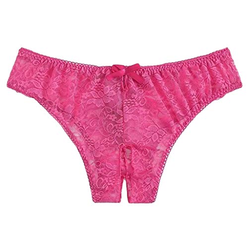 ZODOF Lencería Atractivo T-Back Tanga de Floral Lace de Mujeres,Lencería Mujer Sexy Bragas Encaje Abierto Entrepierna Tentación Tanga Lenceria Mujer Sexy eróticas Abierta