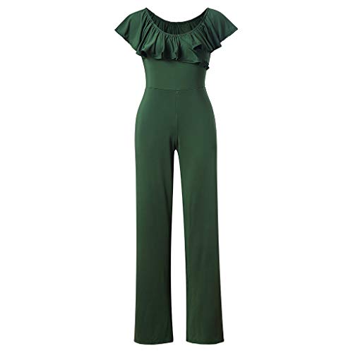 ZODOF Monos De Vestir Mujer Largo Elegante Verano Tallas Grandes Mono de Manga Corta señoras Jumpsuit Monos Mujer Fiesta Playsuits