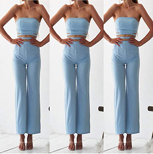 ZODOF Monos De Vestir Mujer Largo Elegante Verano Tallas Grandes Mono de Manga Corta señoras Jumpsuit Monos Mujer Fiesta Playsuits