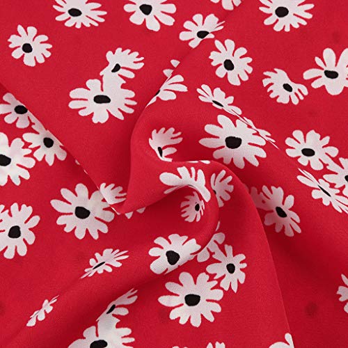 ZODOF Mujer Vestidos Casual Playa Boho Floral Maxi Vestido Bohemio Playa Color Liso Verano Suelto Vestidos Dress