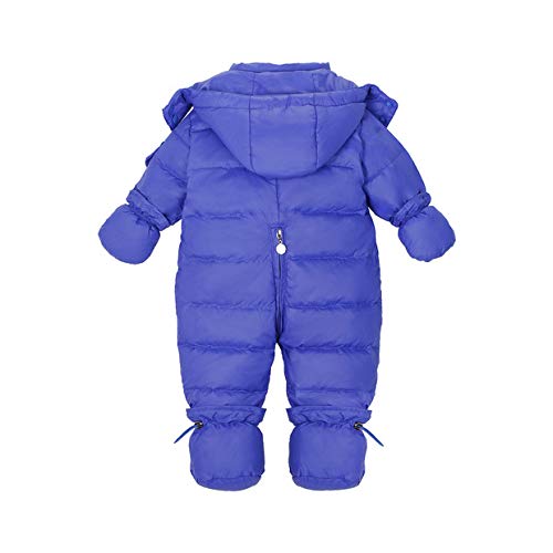 ZOEREA Bebé Trajes de Nieve con Guantes y Botines Niñas Recién Nacido Mameluco Mono con Capucha Invierno Conjunto de Ropa de 0-18 Meses